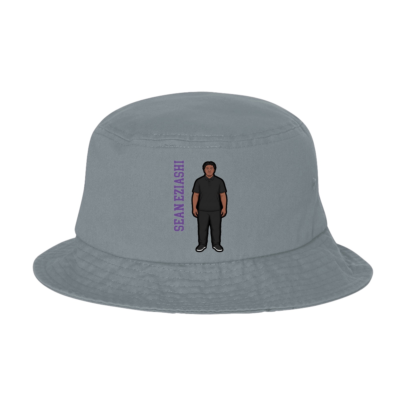 Bucket Cap — Name Vertical in Grey