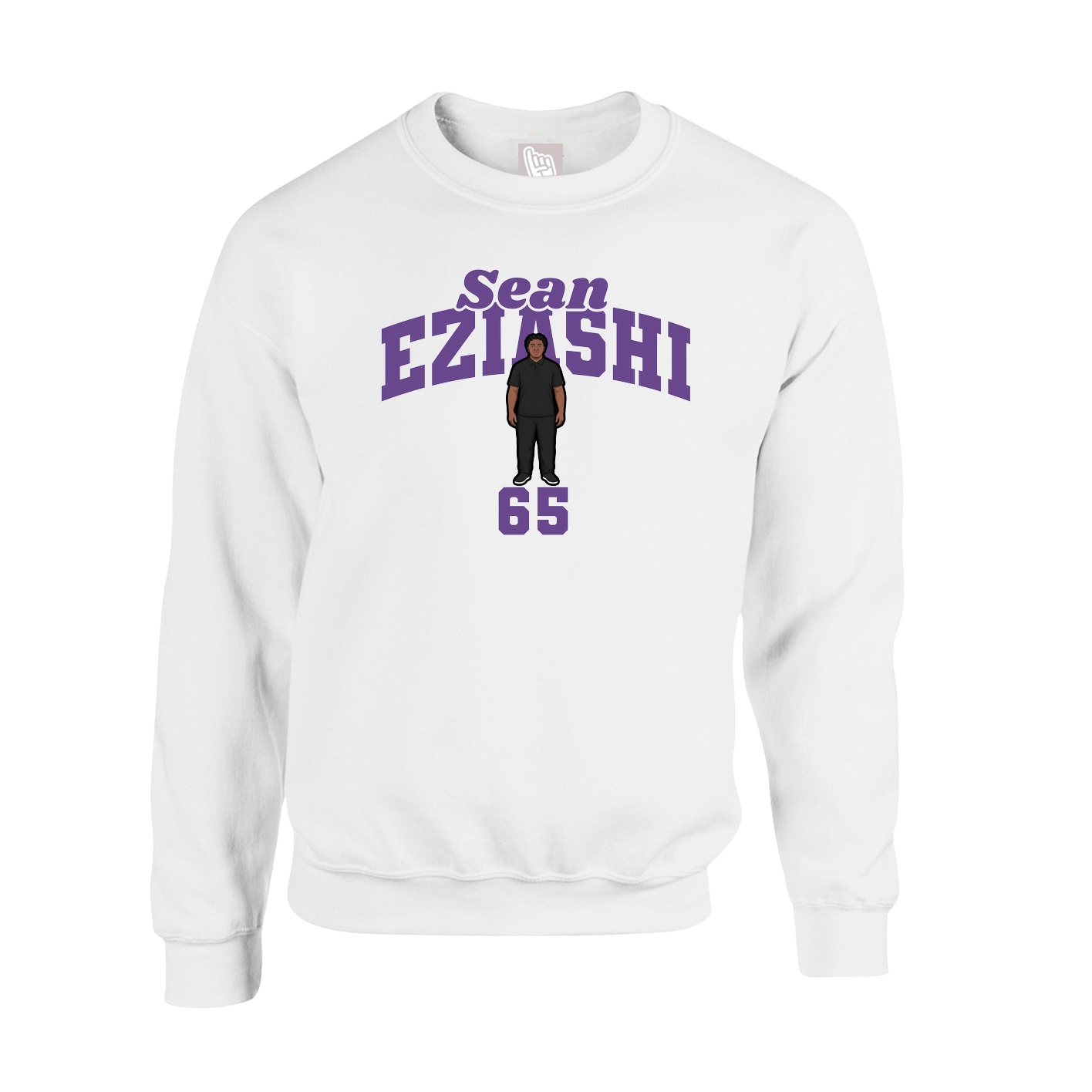 Fleece Crew — Signature Arch in White