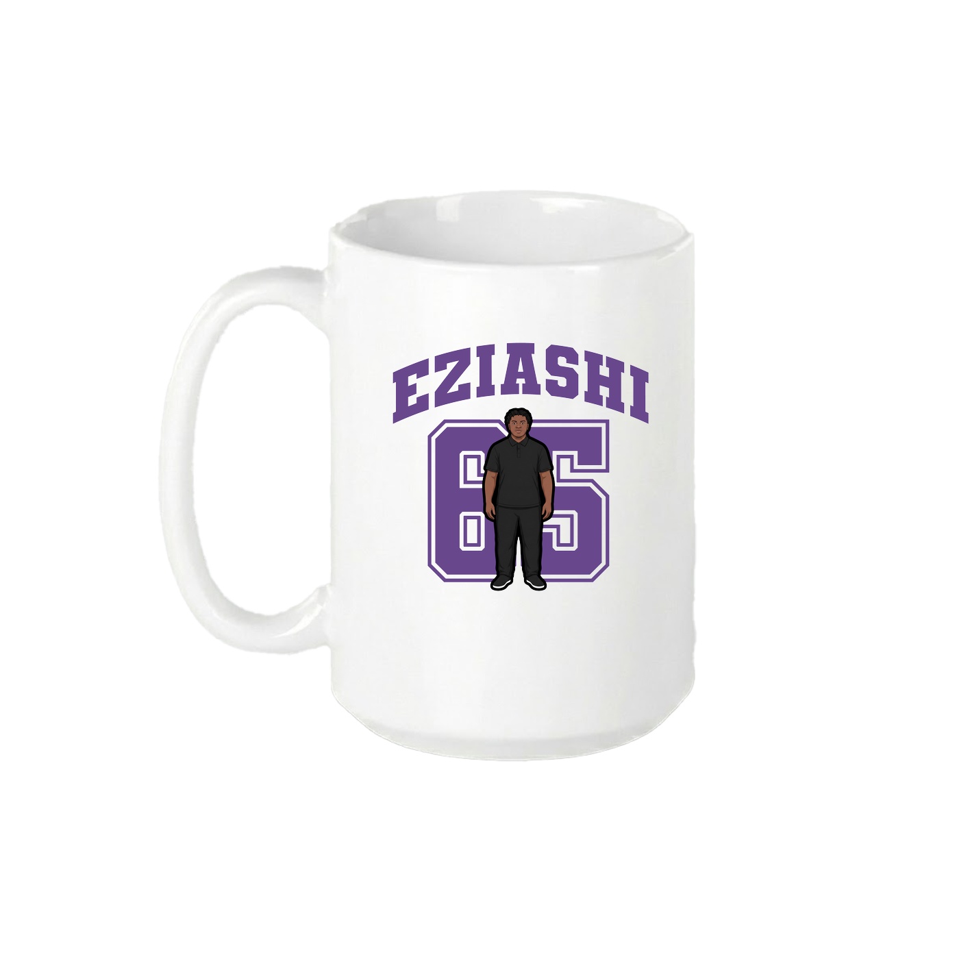 15oz Coffee Mug — Number in White