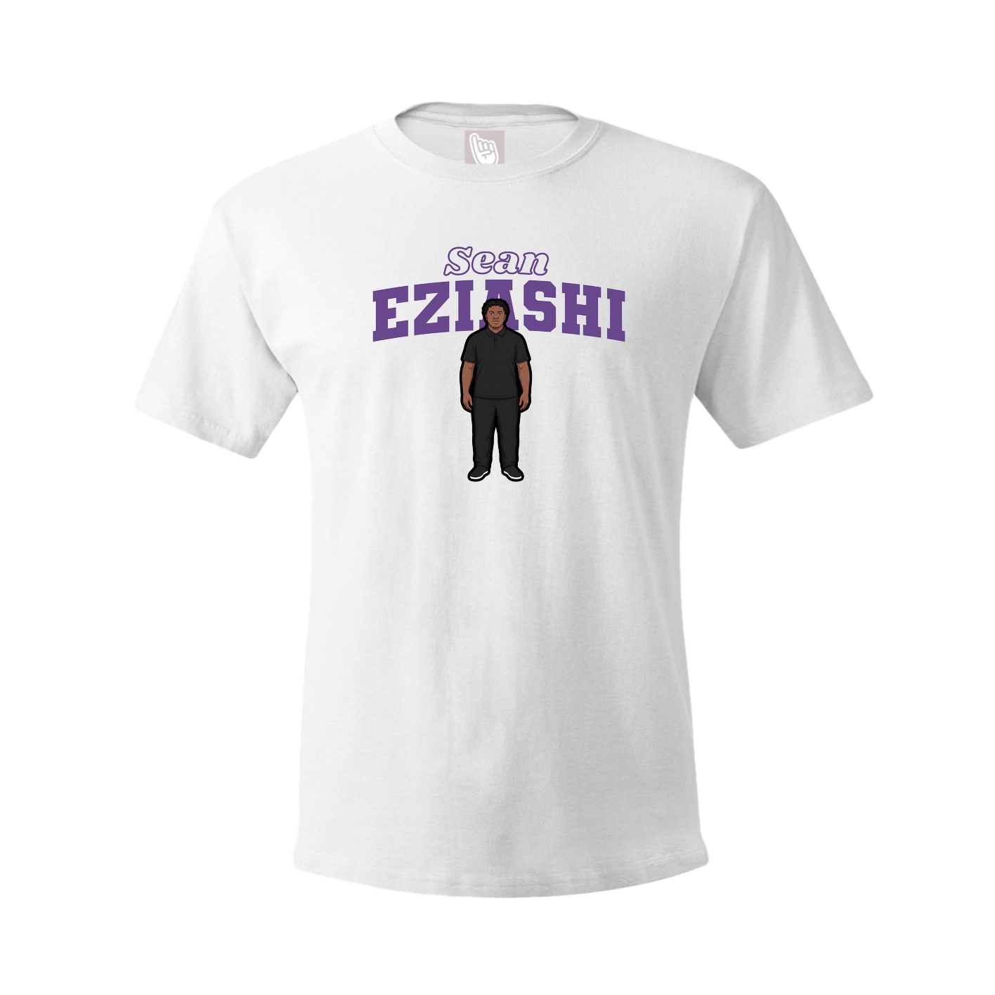 Youth Tee — Name Arch in White