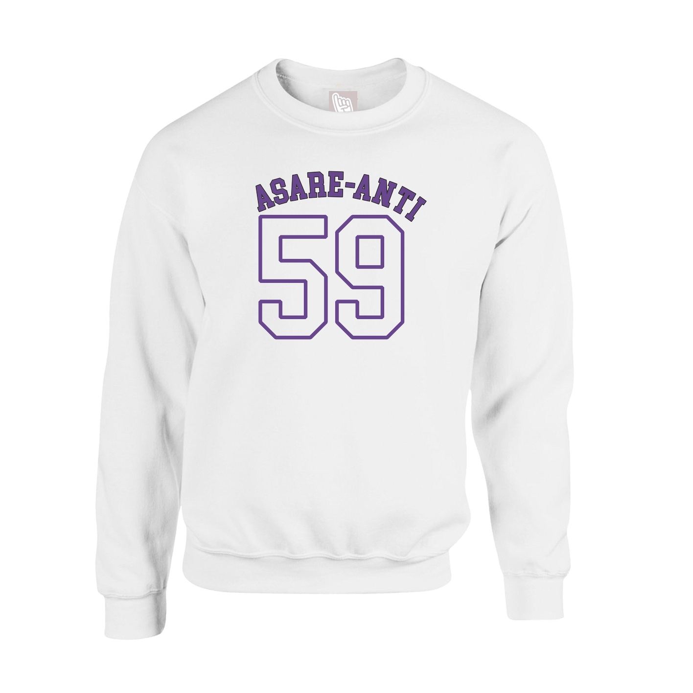 Fleece Crew — Shirsey Arch in White