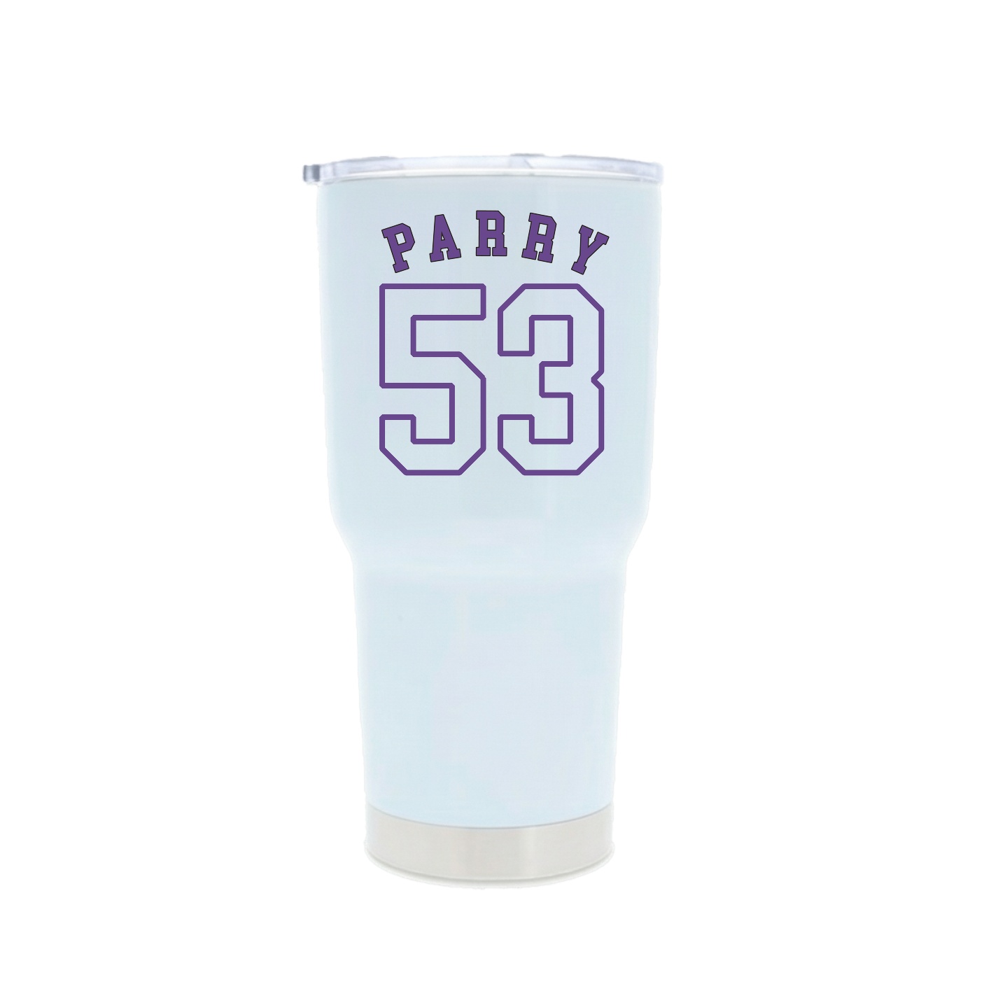30oz Stainless Steel Tumbler — Shirsey Arch in White