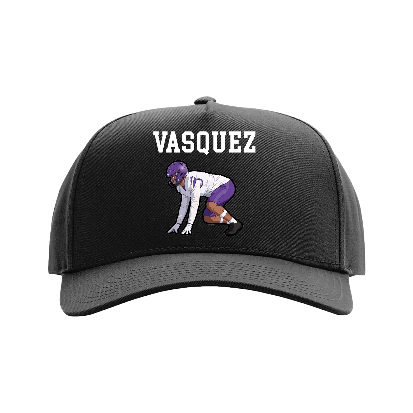 Full Fabric Five-Panel Champ Cap — Shirsey in Black
