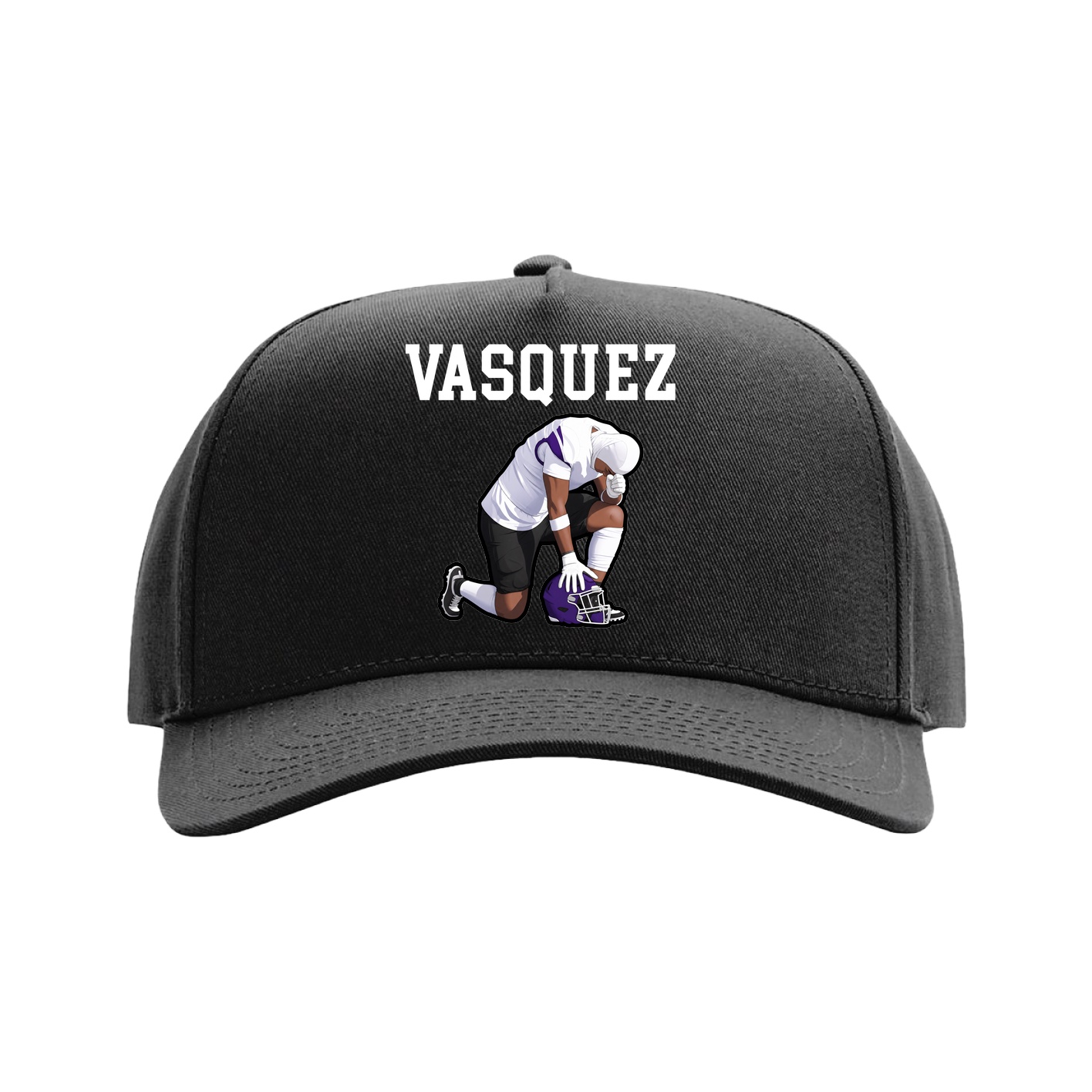 Full Fabric Five-Panel Champ Cap — Shirsey in Black