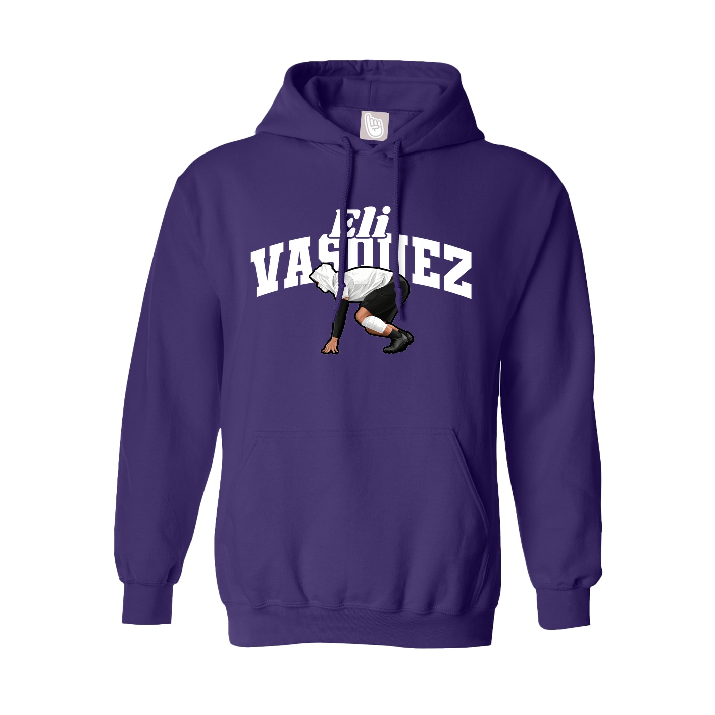 Youth Hoodie — Signature Arch in Purple