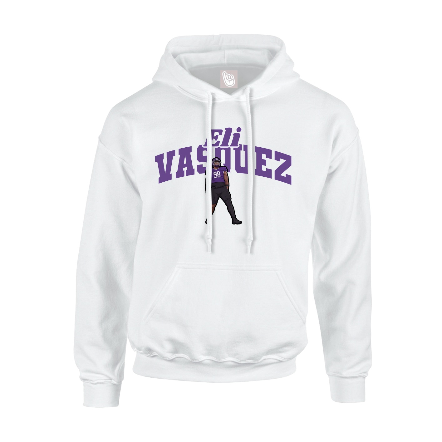 Hoodie — Signature Arch in White