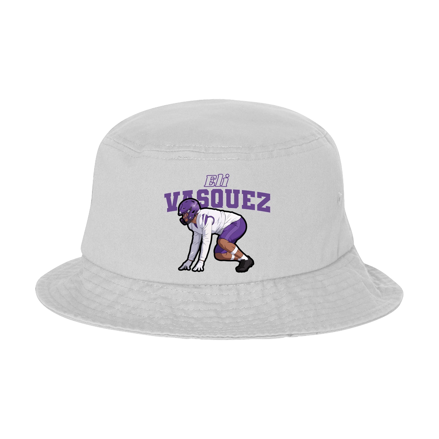 Bucket Cap — Name Arch in White
