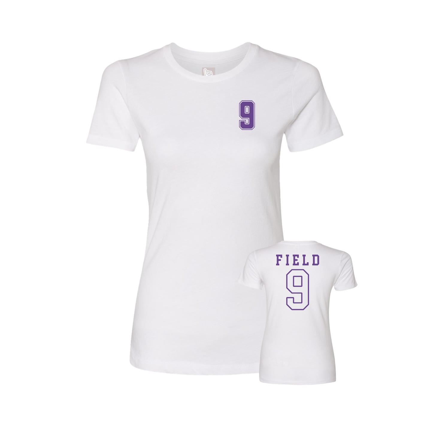 Fitted Women's Tee — Chest Back in White