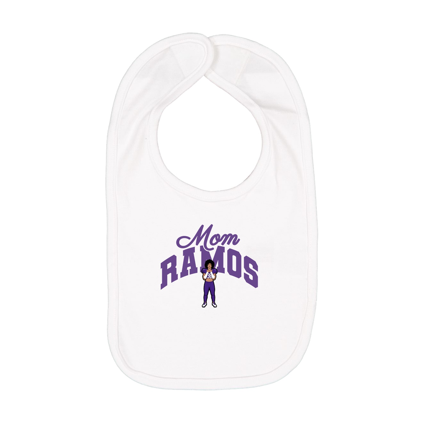 Infant Bib — Mothers Day Arch in White