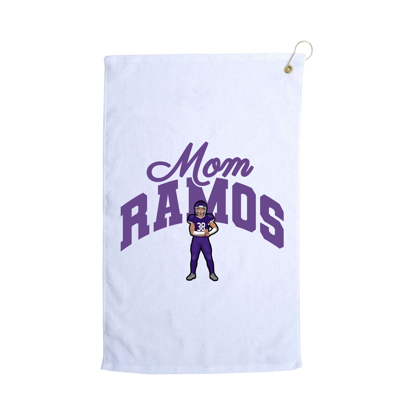 Golf Towel — Mothers Day Arch in White