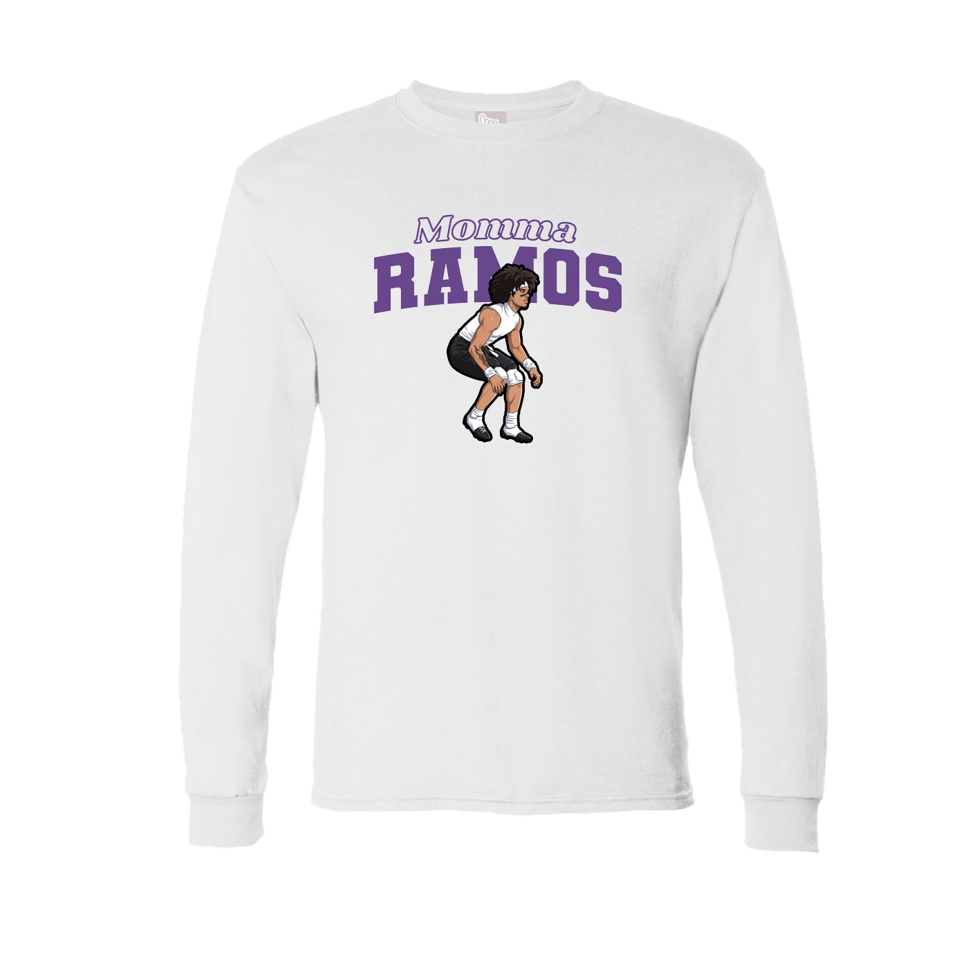 Long Sleeve Tee — Mothers Day Block in White