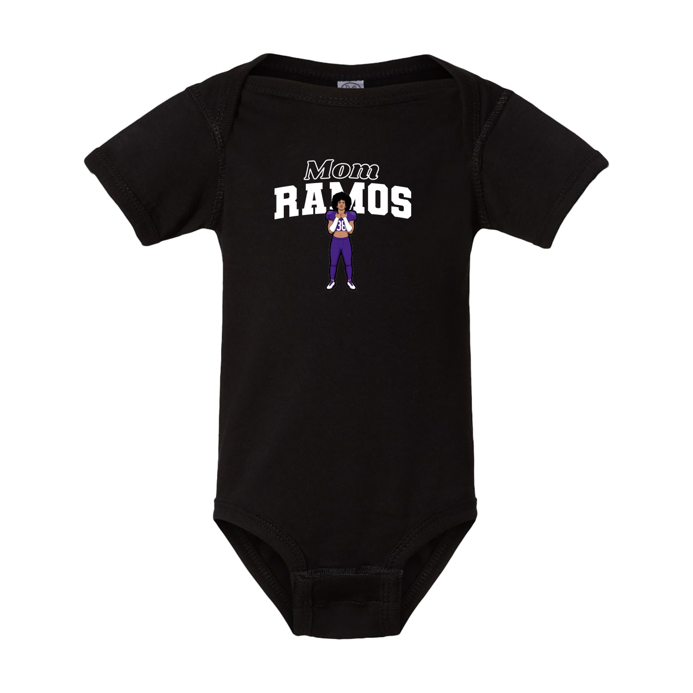 Baby Onesie — Mothers Day Block in Black