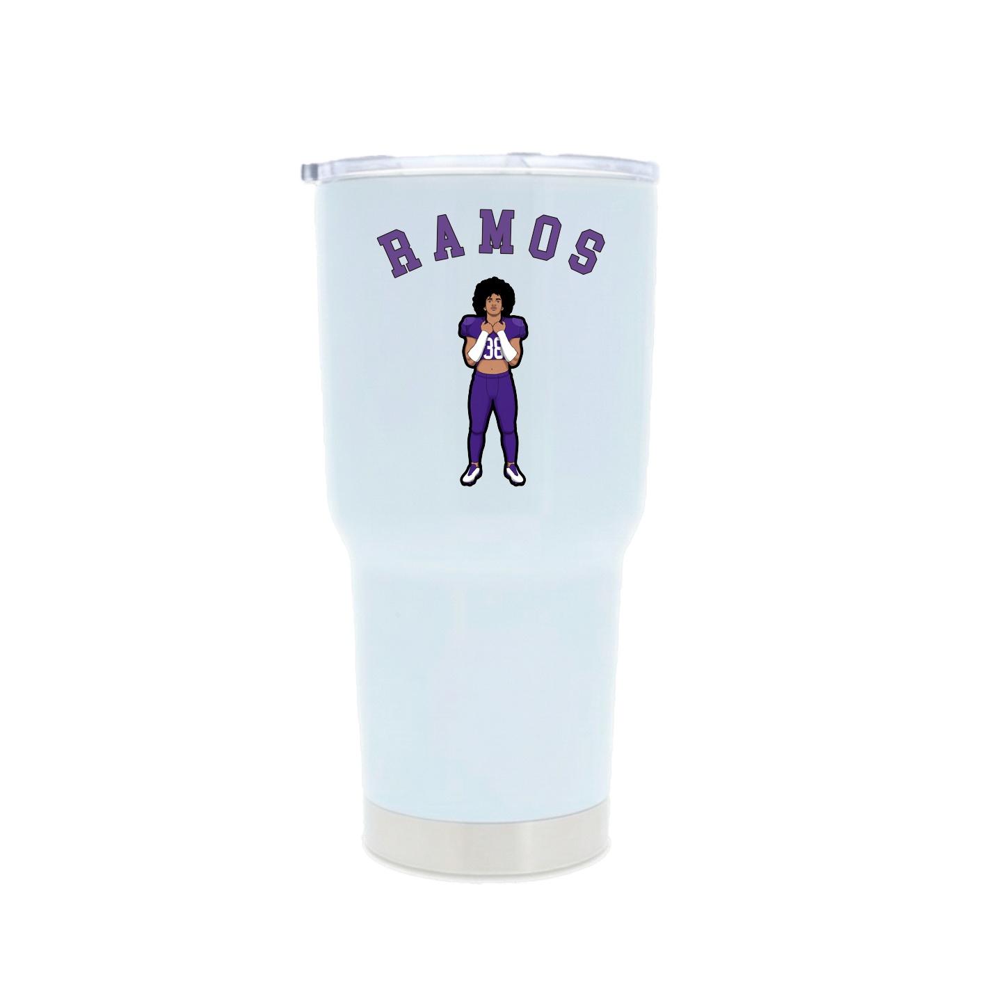 30oz Stainless Steel Tumbler — Shirsey Arch in White