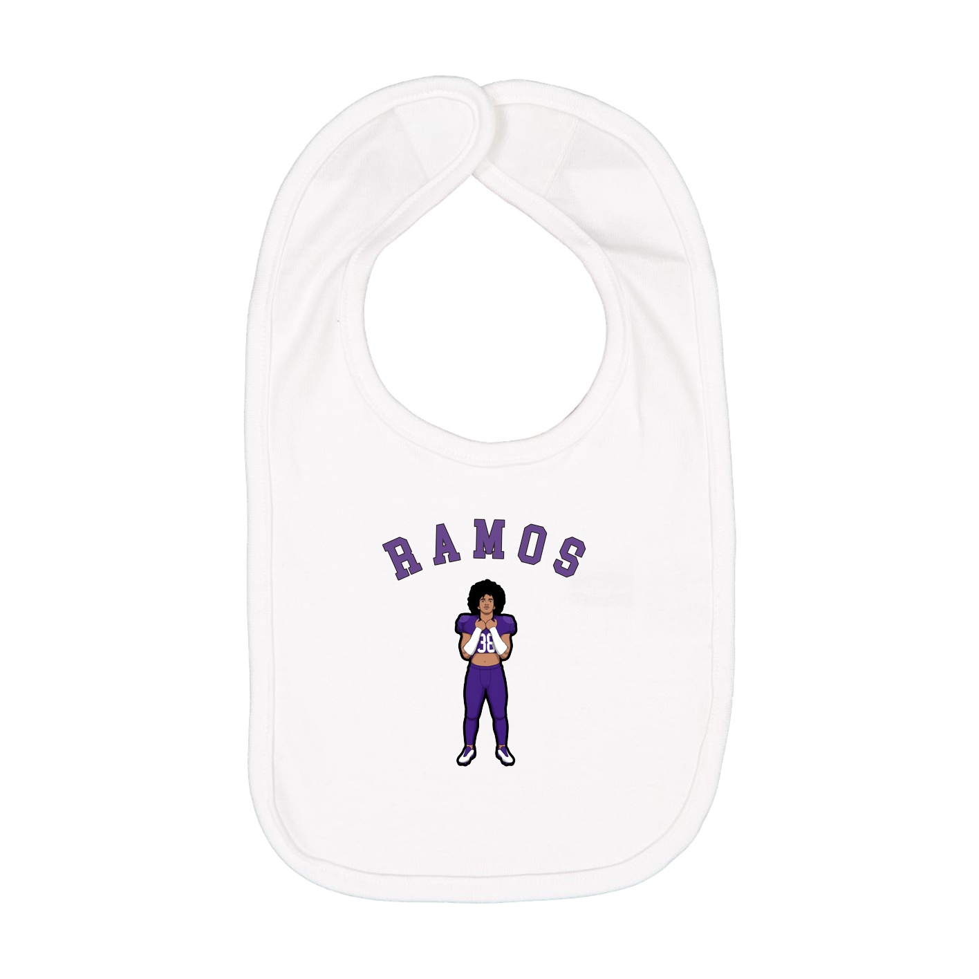 Infant Bib — Shirsey Arch in White