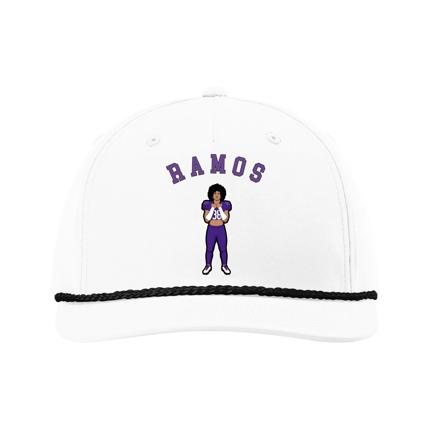 Five-Panel Classic Rope Cap — Shirsey Arch in White
