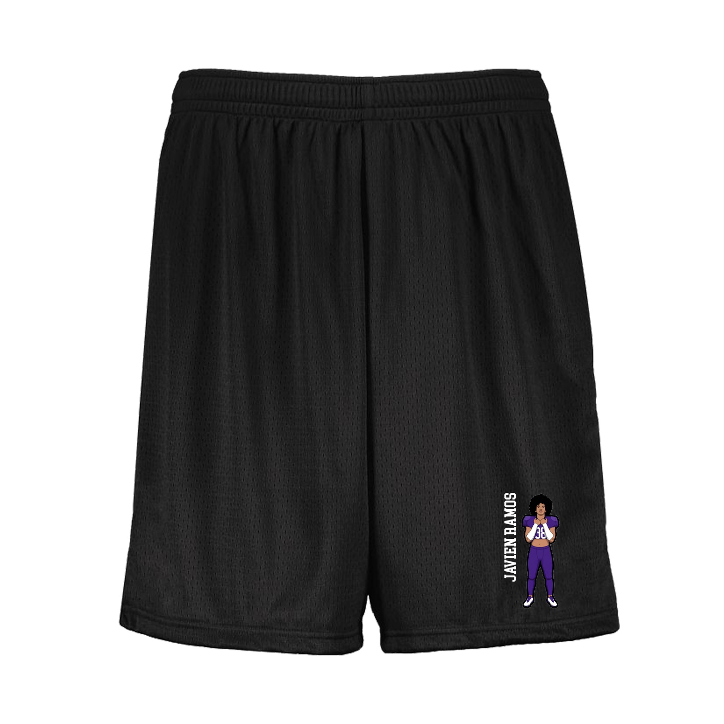 Shorts — Name Vertical in Black