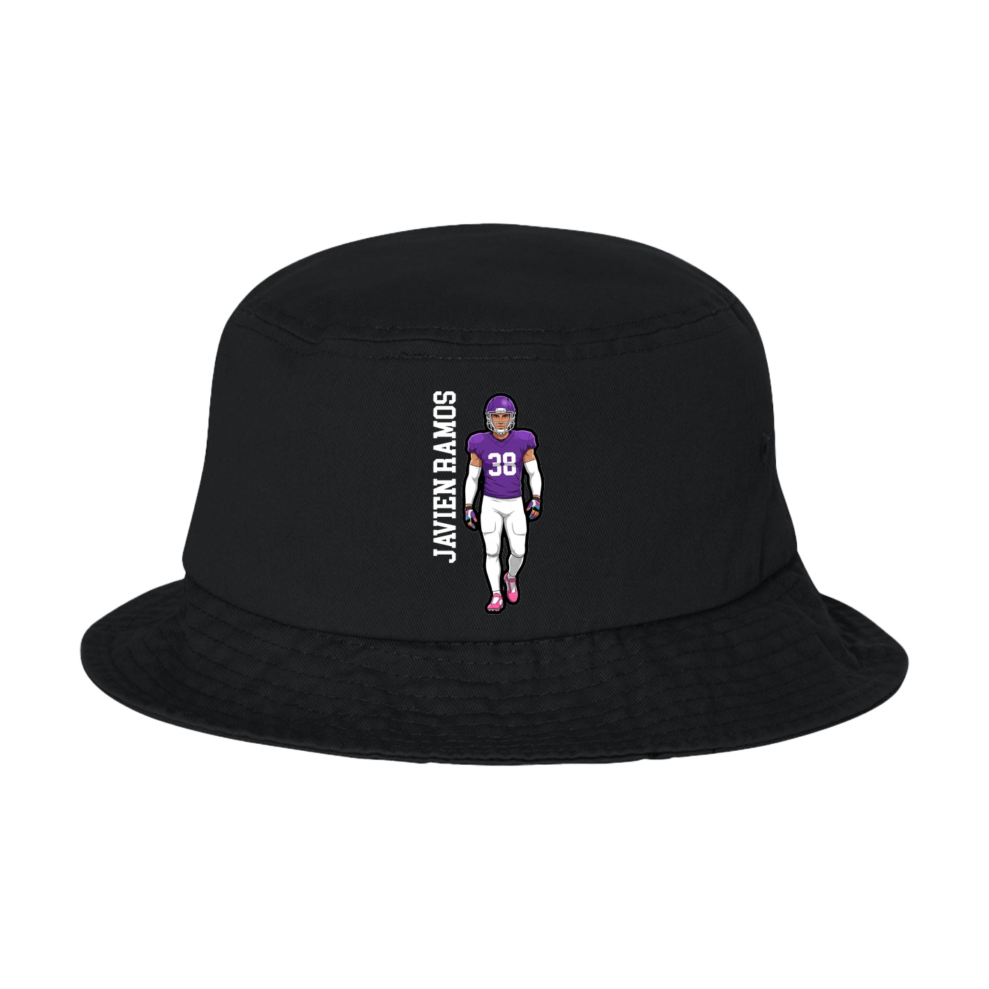 Bucket Cap — Name Vertical in Black