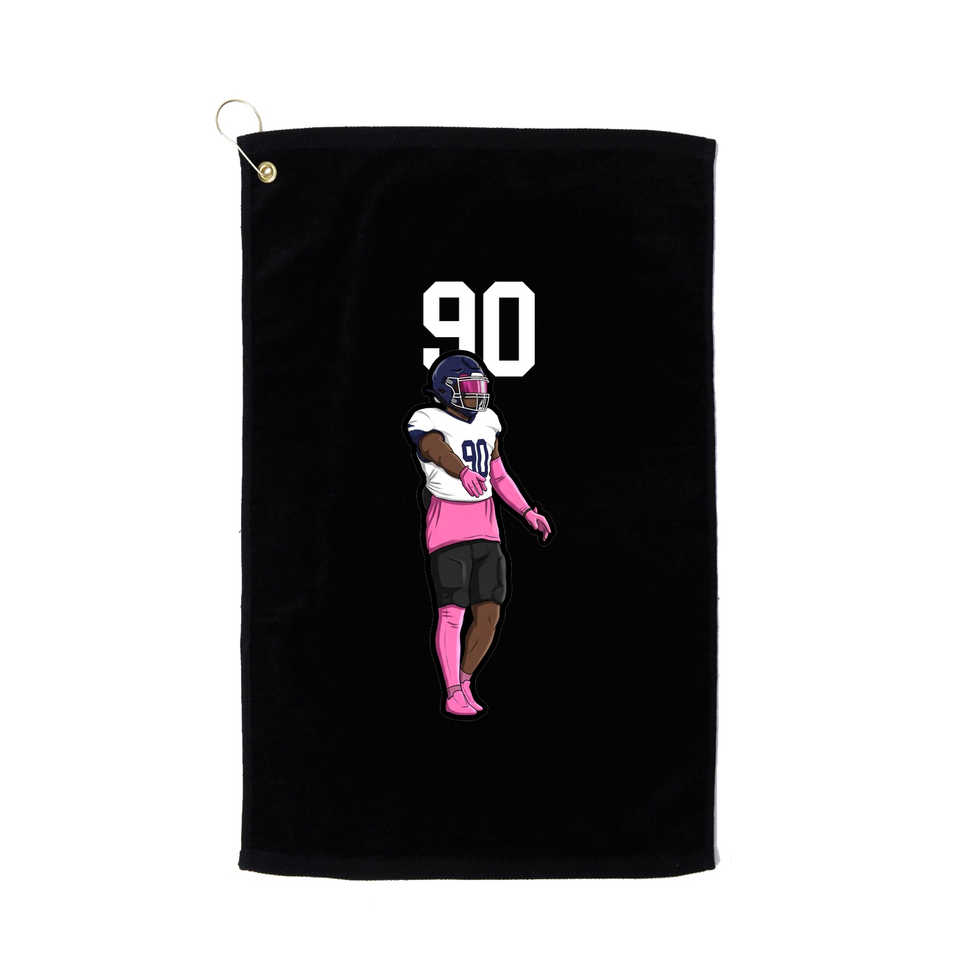 Golf Towel — Number Top in Black
