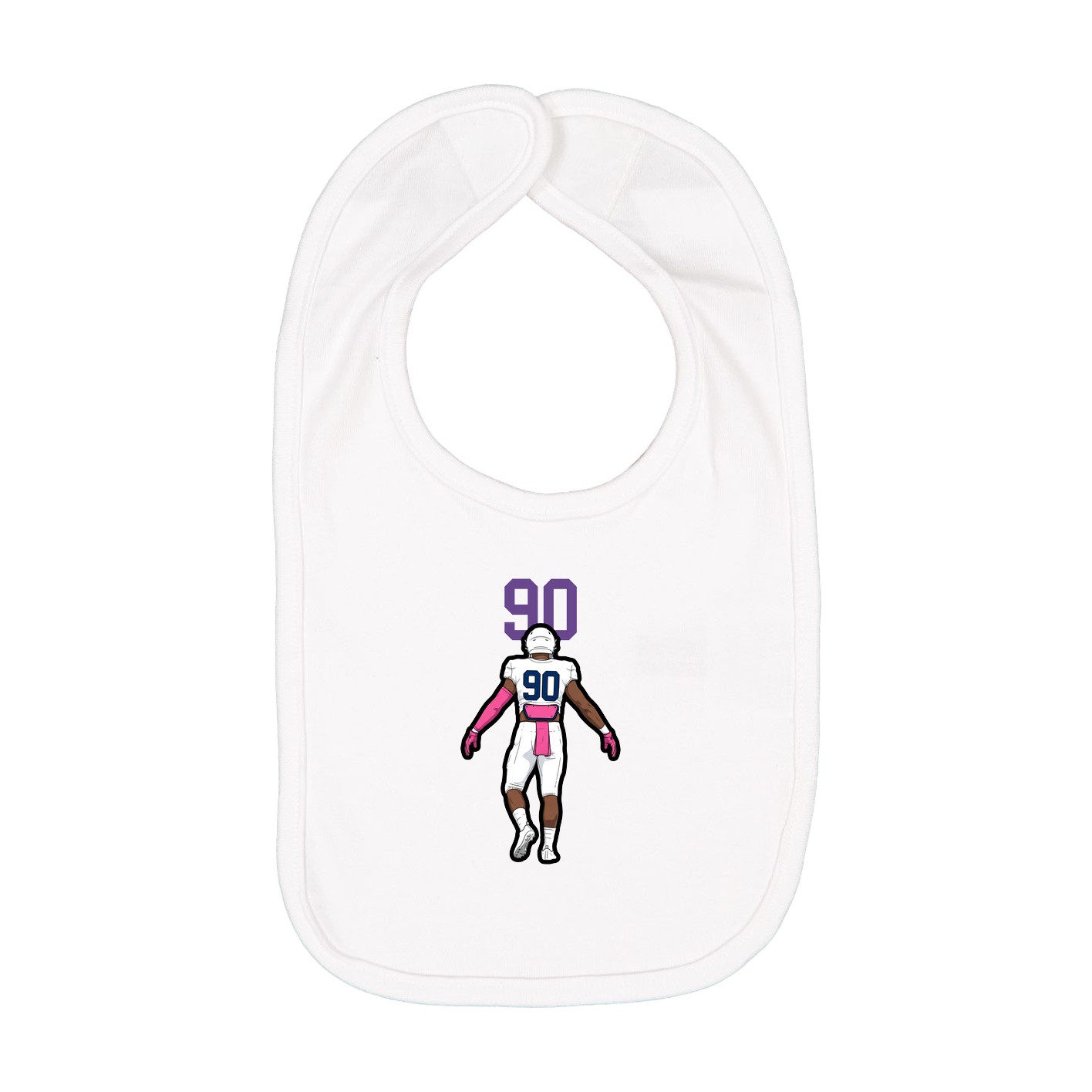 Infant Bib — Number Top in White