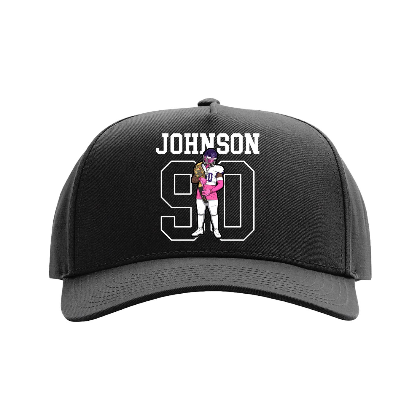 Full Fabric Five-Panel Champ Cap — Shirsey in Black