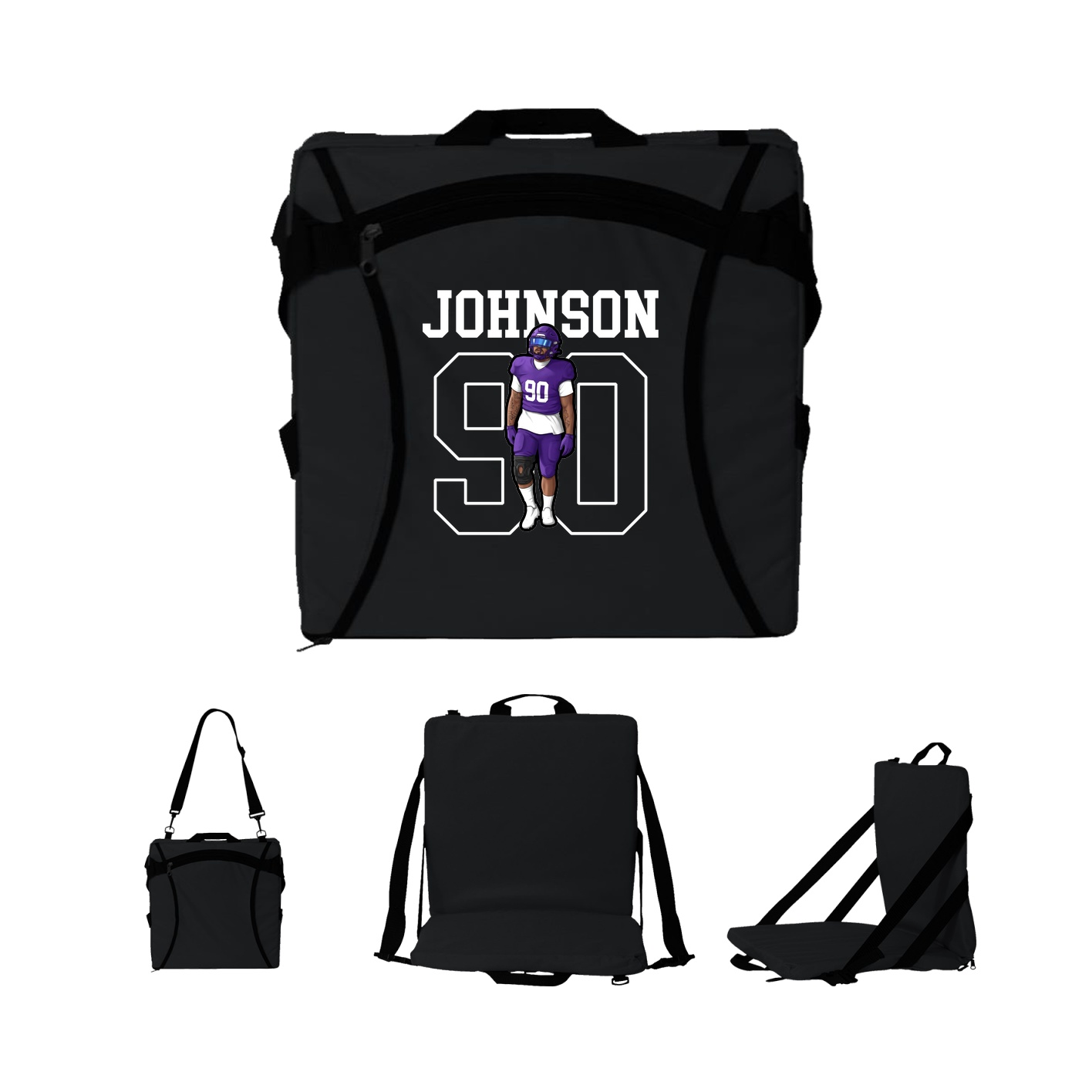Folding Stadium Seat — Shirsey in Black