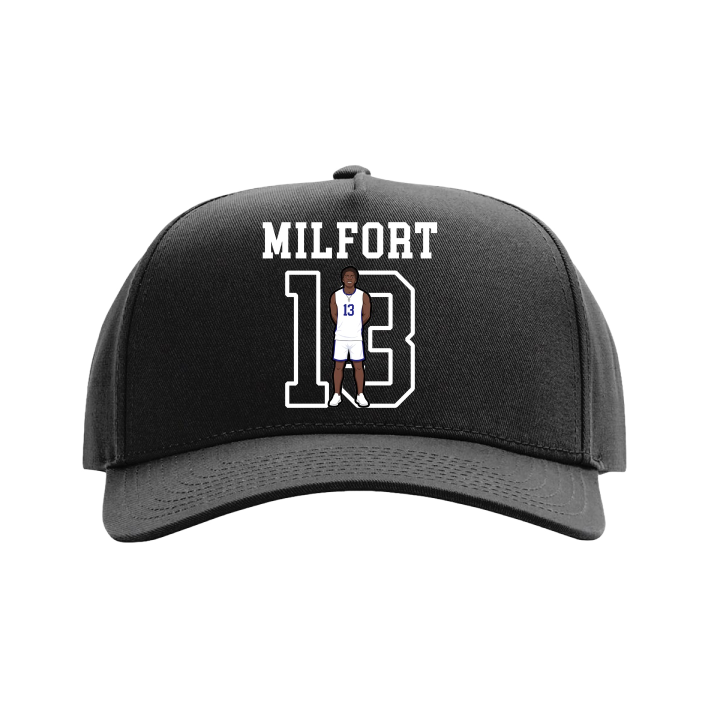 Full Fabric Five-Panel Champ Cap — Shirsey in Black