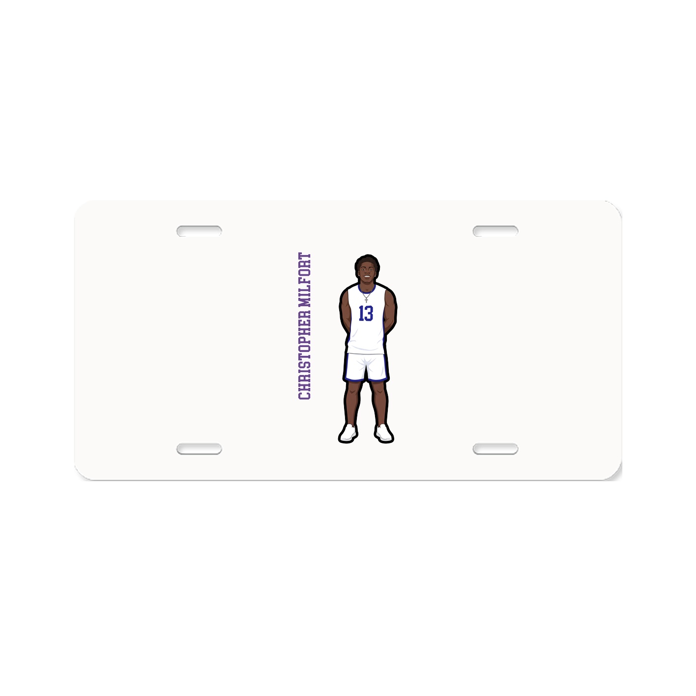 License Plate — Name Vertical in Classic