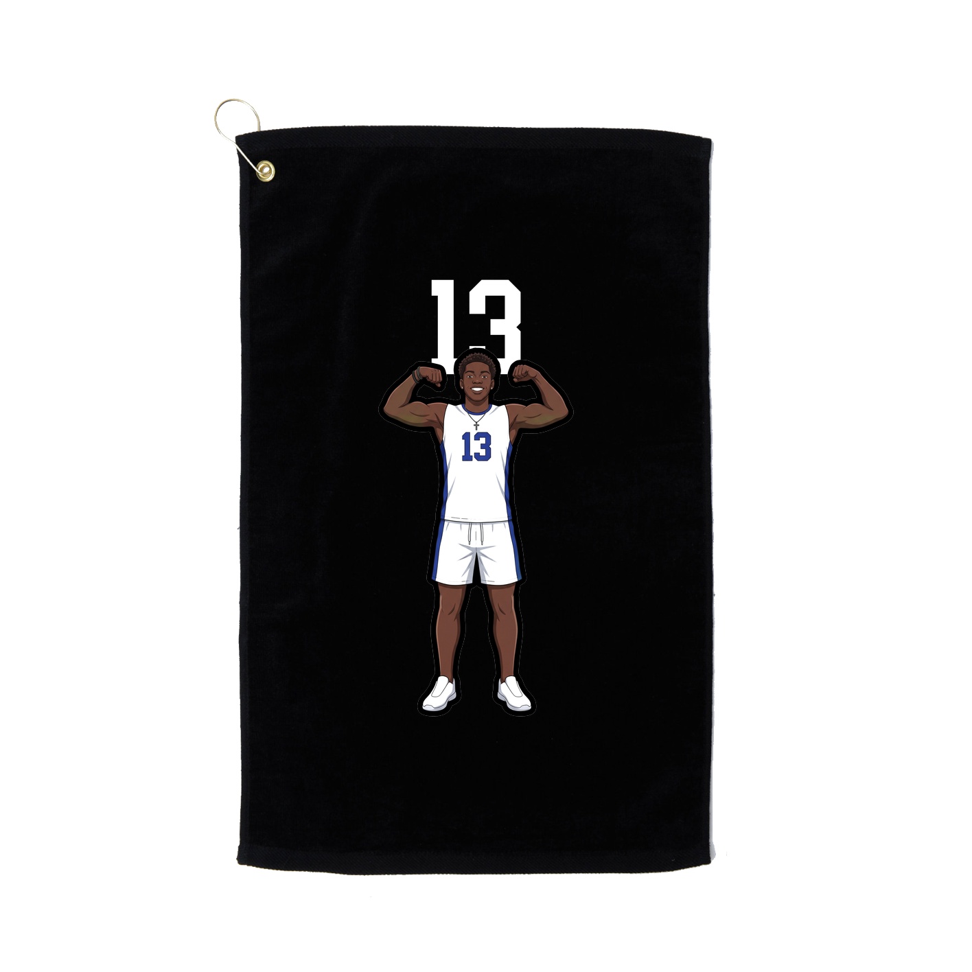 Golf Towel — Number Top in Black
