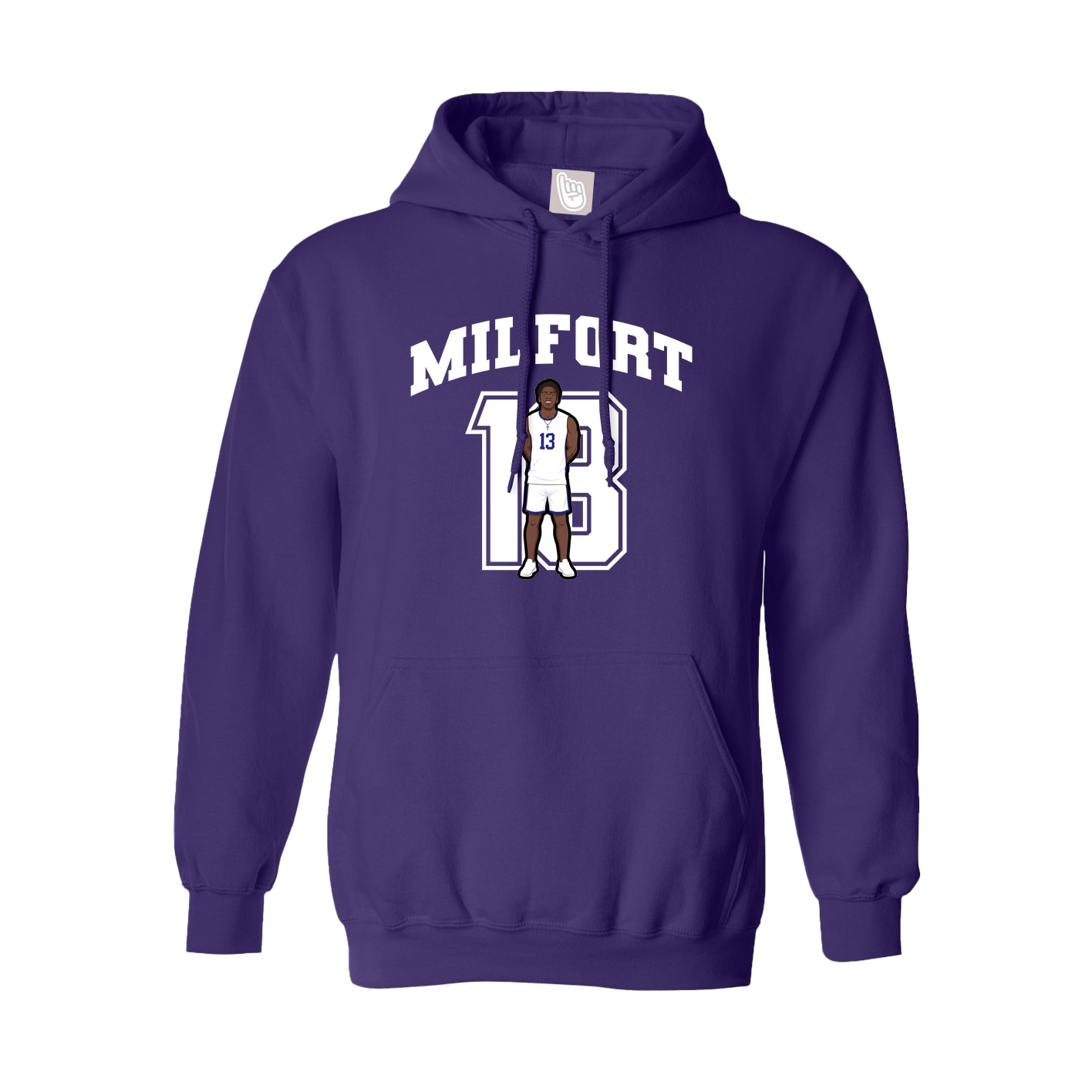 Hoodie — Number in Purple