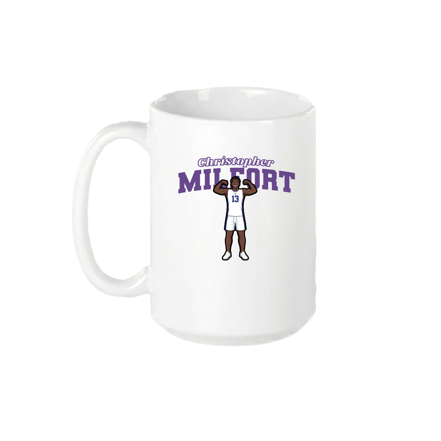 15oz Coffee Mug — Name Arch in White