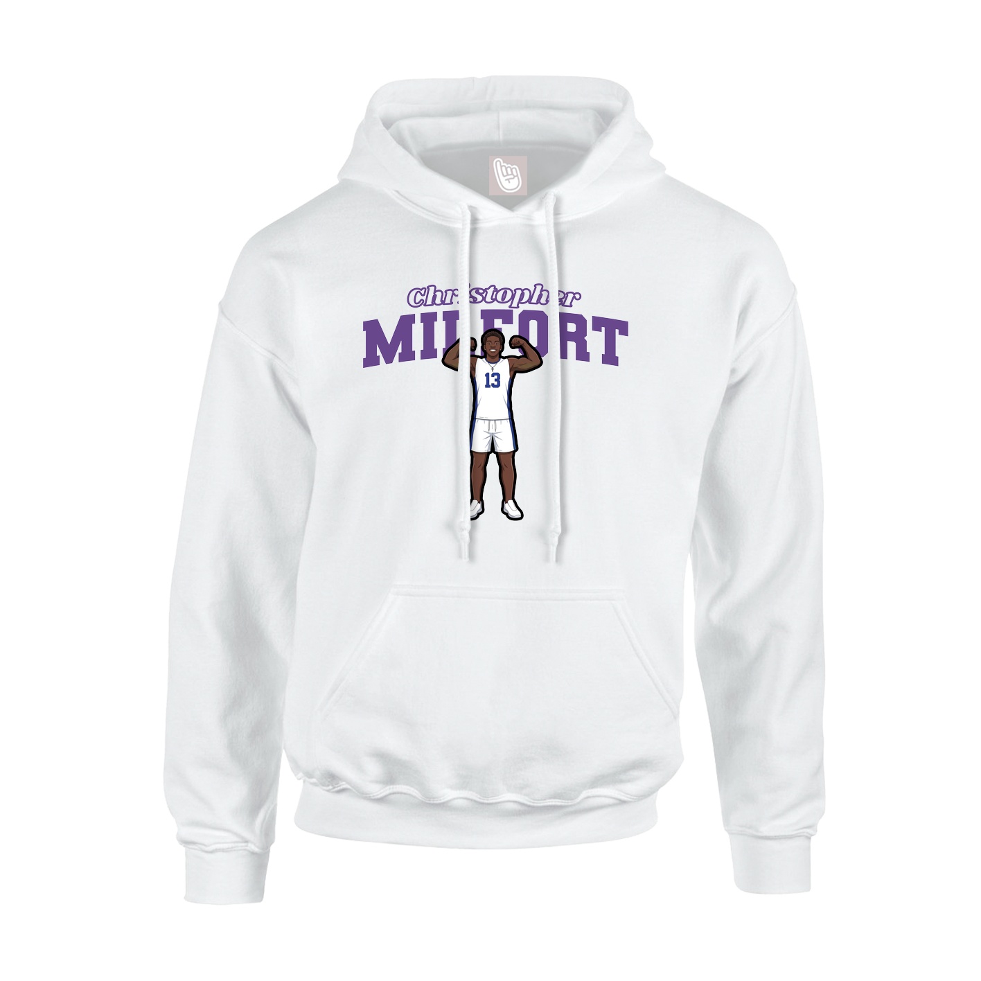 Hoodie — Name Arch in White
