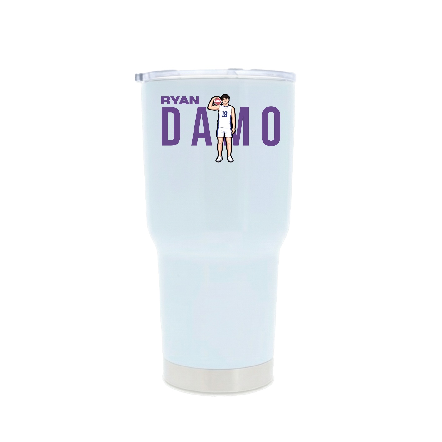 30oz Stainless Steel Tumbler — Player Name in White