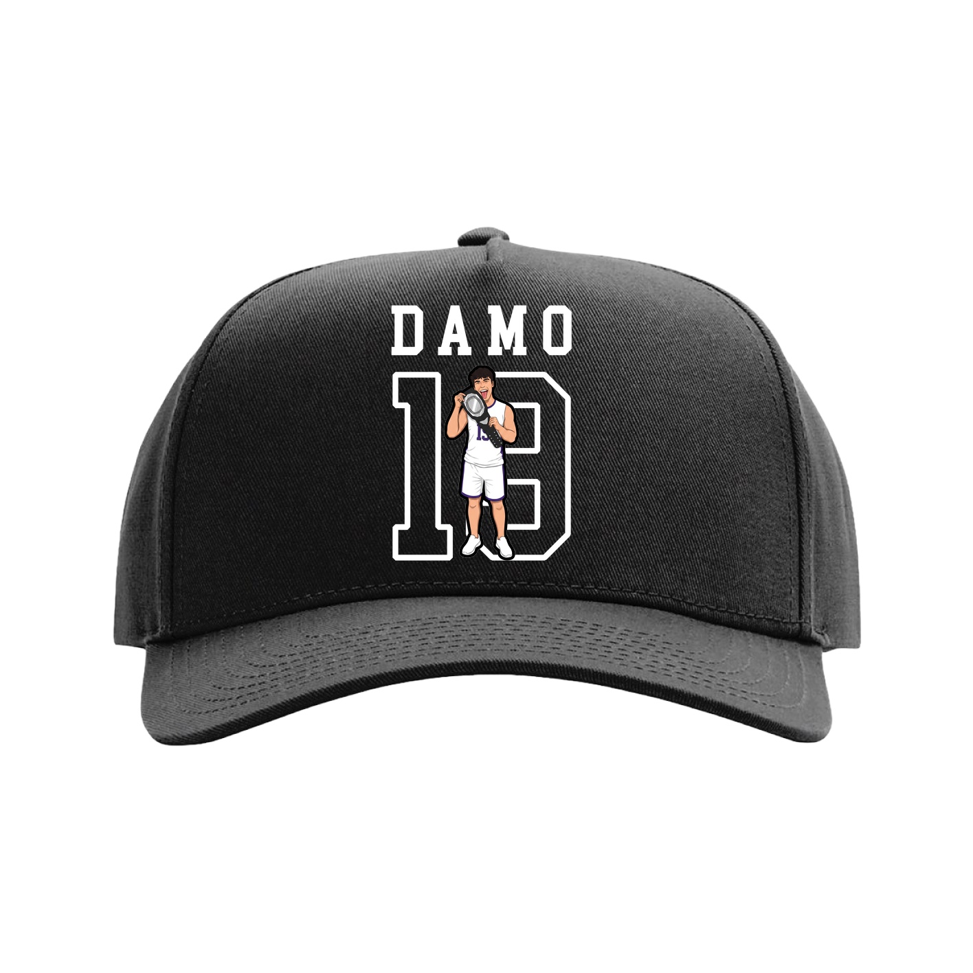 Full Fabric Five-Panel Champ Cap — Shirsey in Black