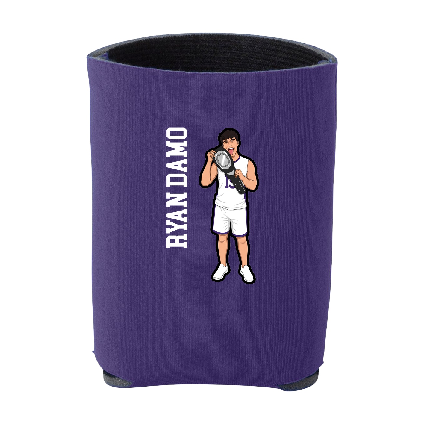 Can Holder — Name Vertical in Purple