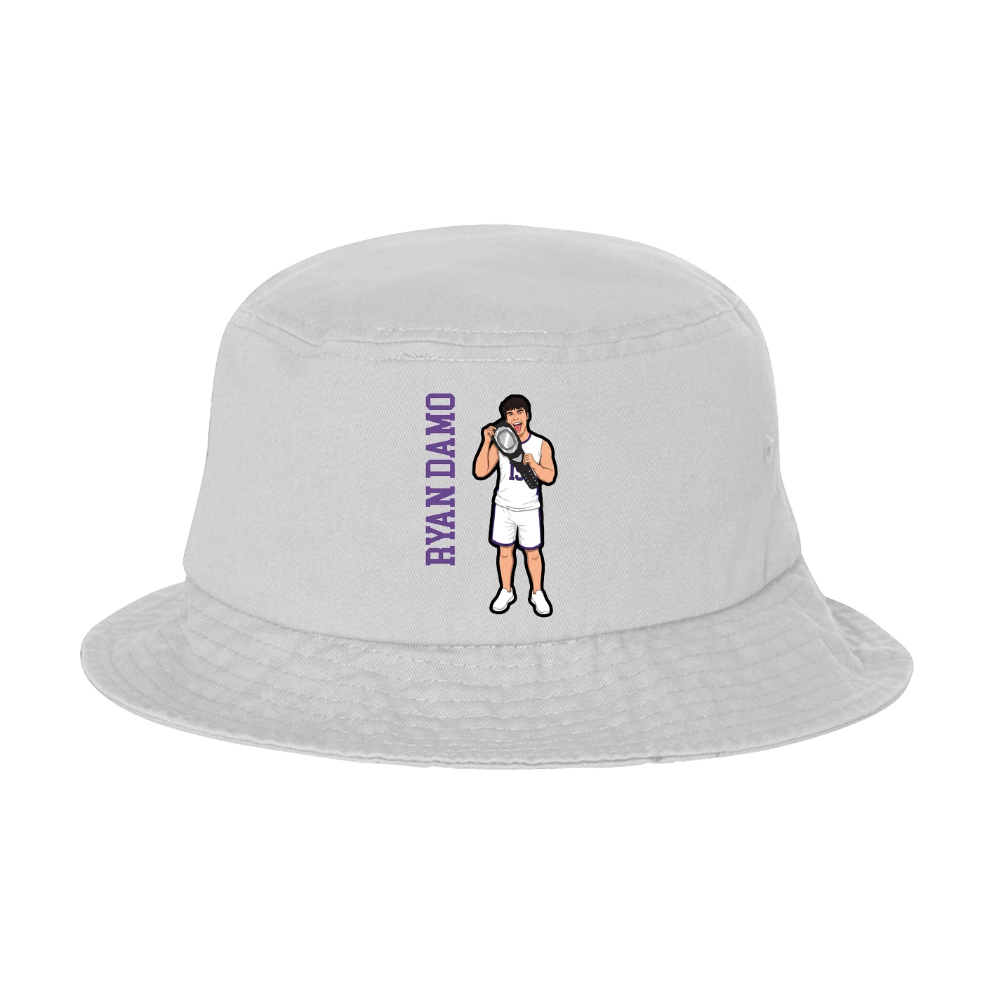 Bucket Cap — Name Vertical in White