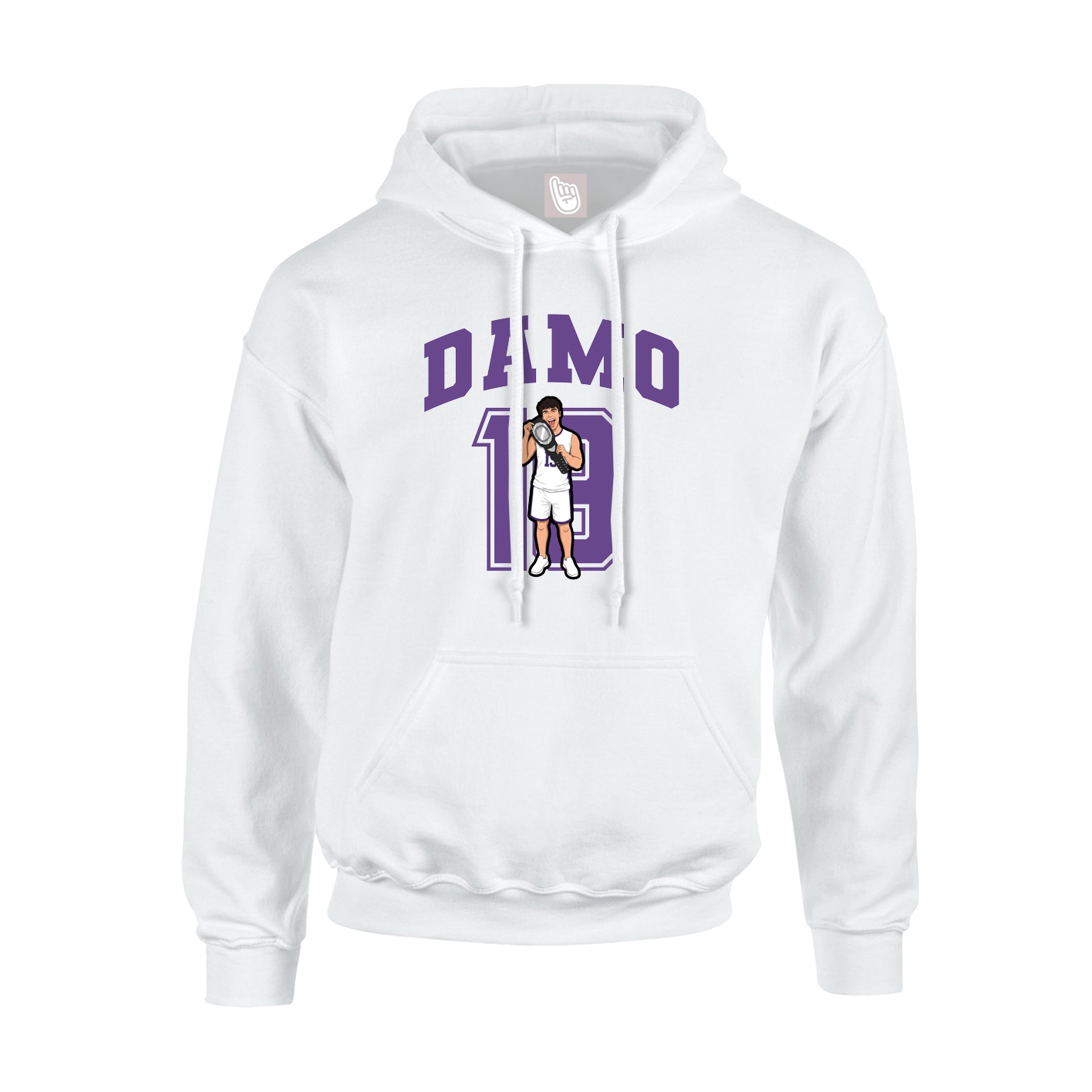 Hoodie — Number in White