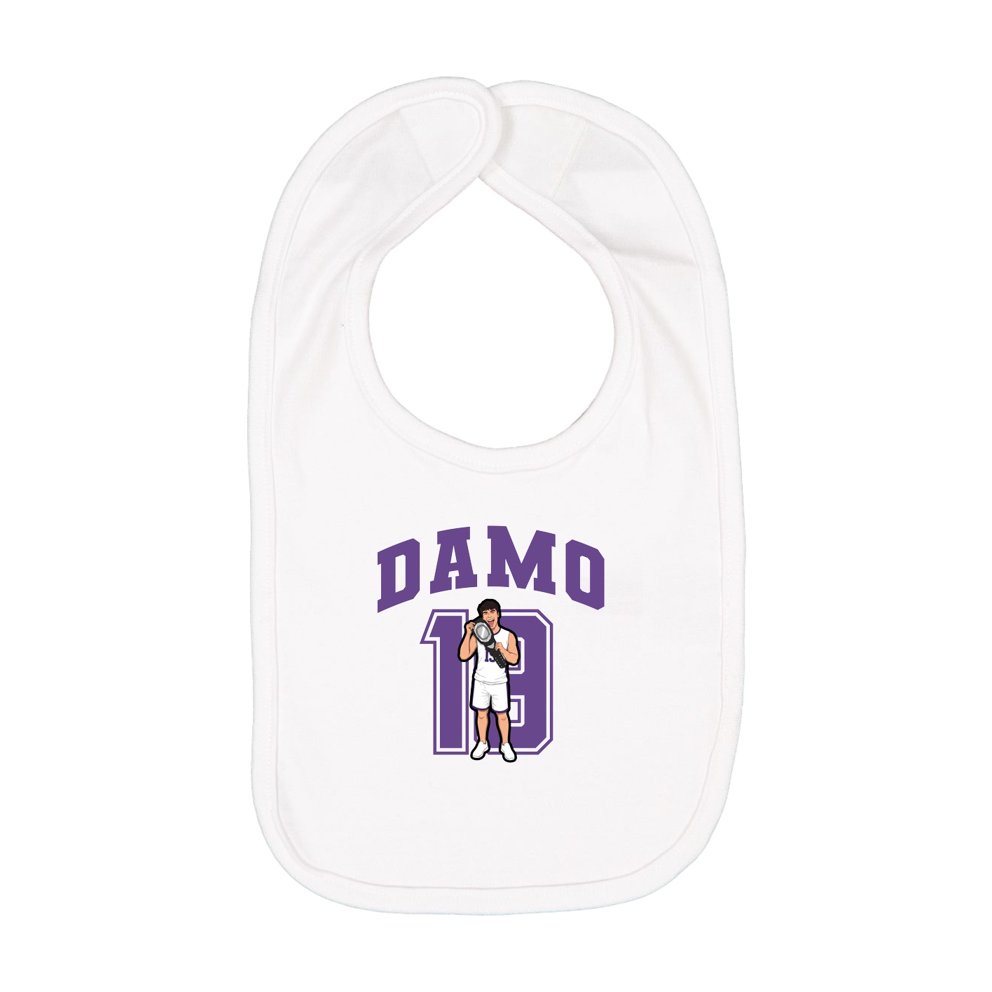 Infant Bib — Number in White