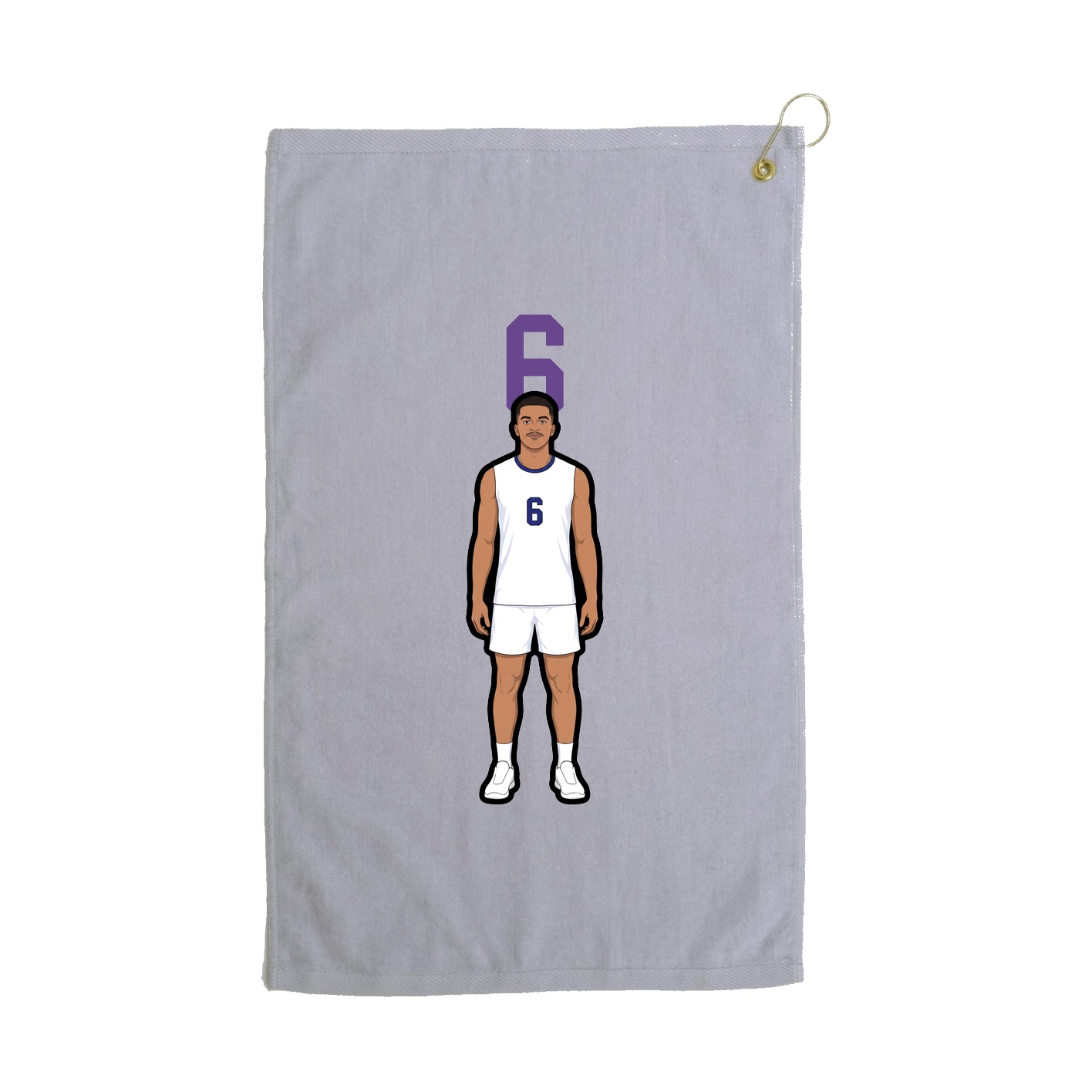 Golf Towel — Number Top in Grey