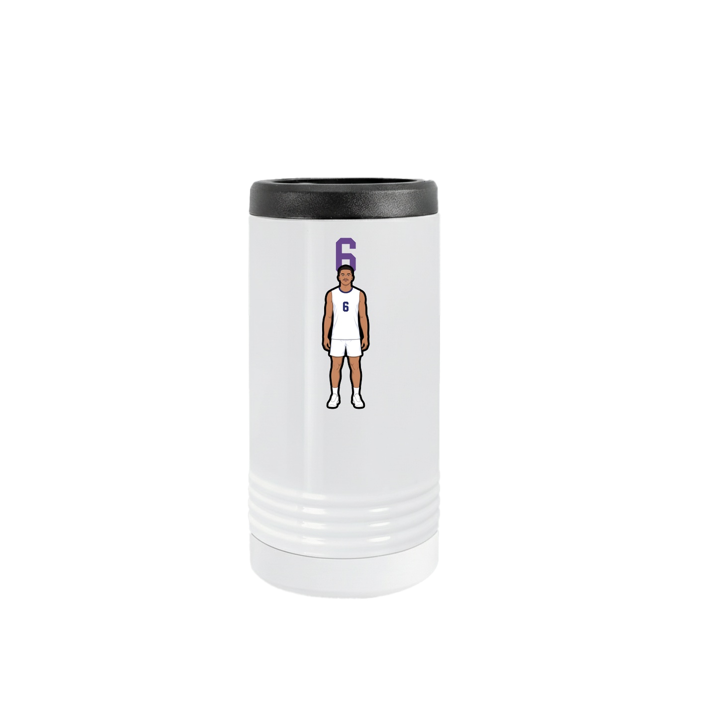 Slim Beverage Holder — Number Top in White