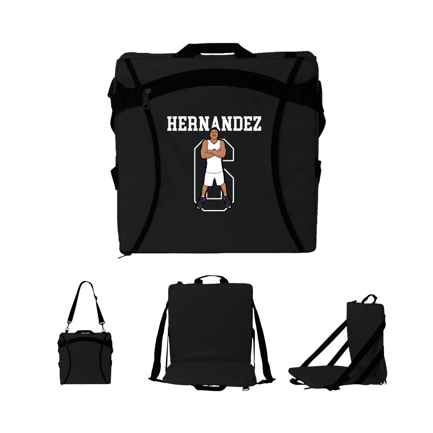 Folding Stadium Seat — Shirsey in Black
