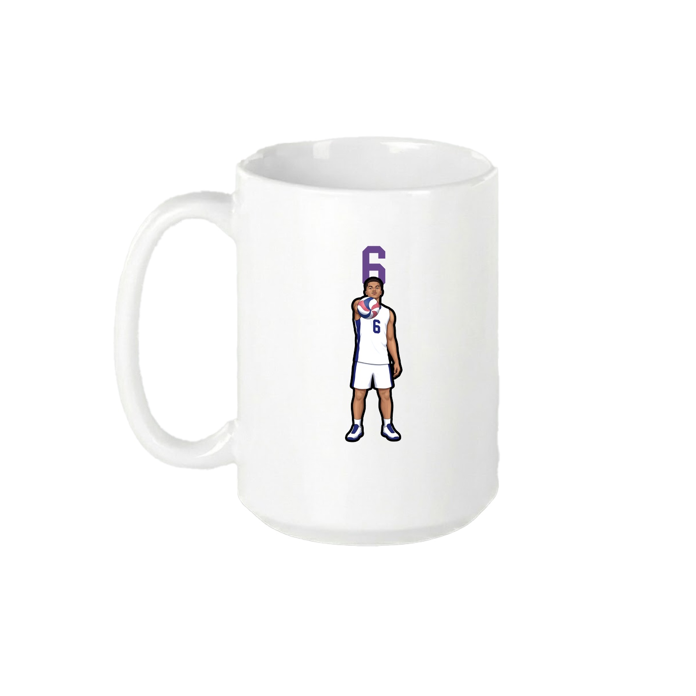 15oz Coffee Mug — Number Top in White