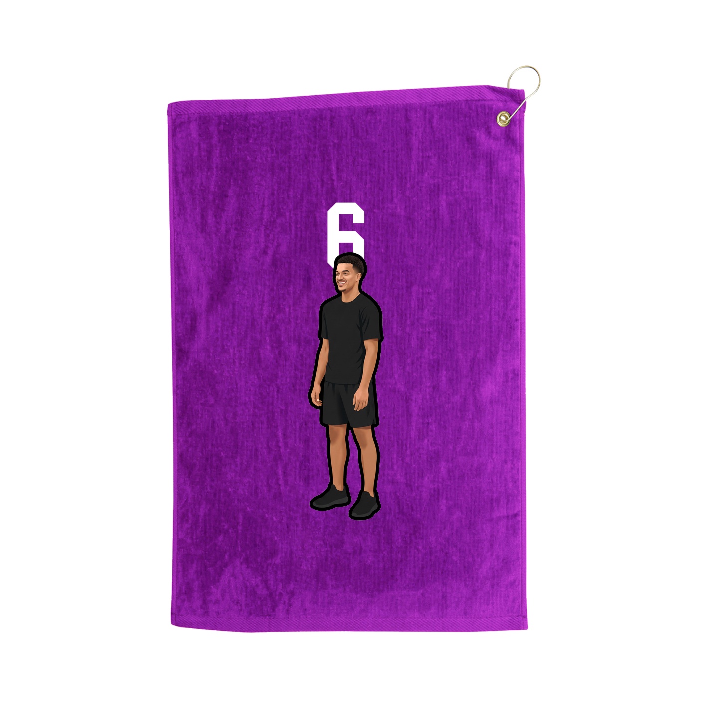 Golf Towel — Number Top in Purple