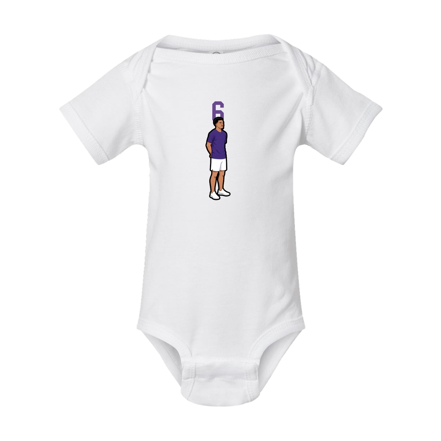 Baby Onesie — Number Top in White