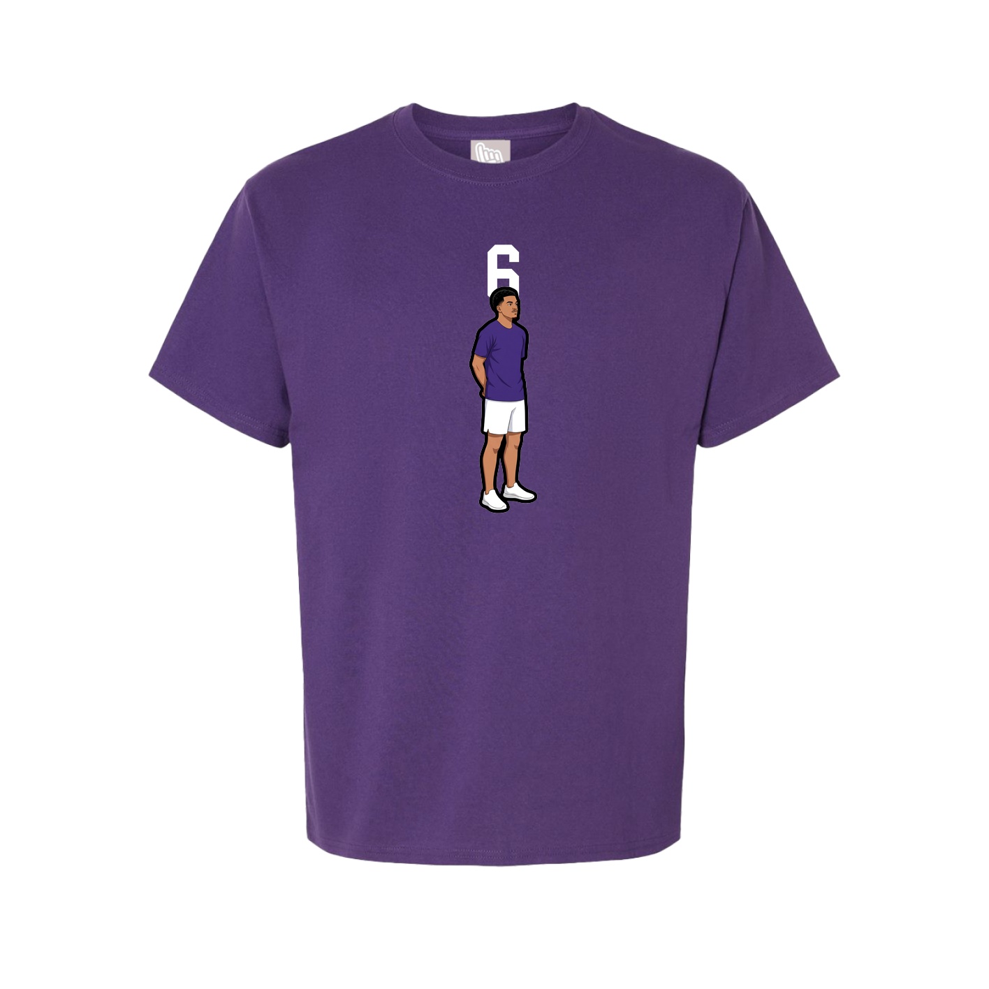 Youth Tee — Number Top in Purple