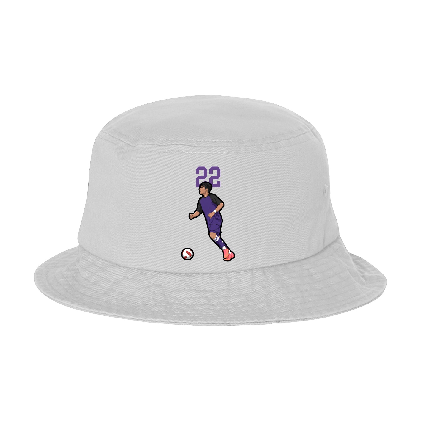 Bucket Cap — Number Top in White