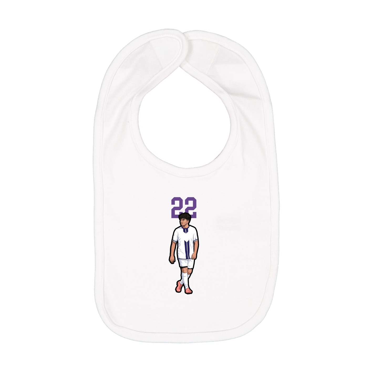 Infant Bib — Number Top in White