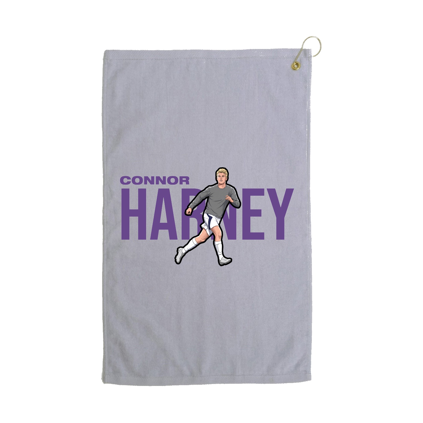 Golf Towel — Player Name in Grey