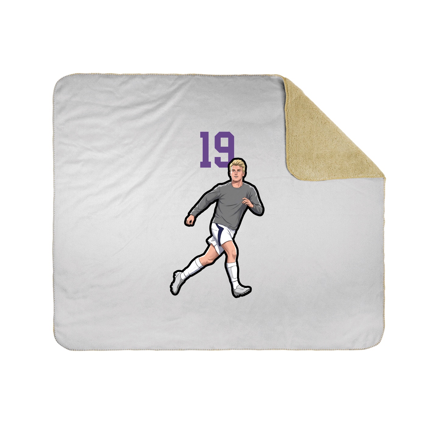 Throw Blanket — Number Top in White