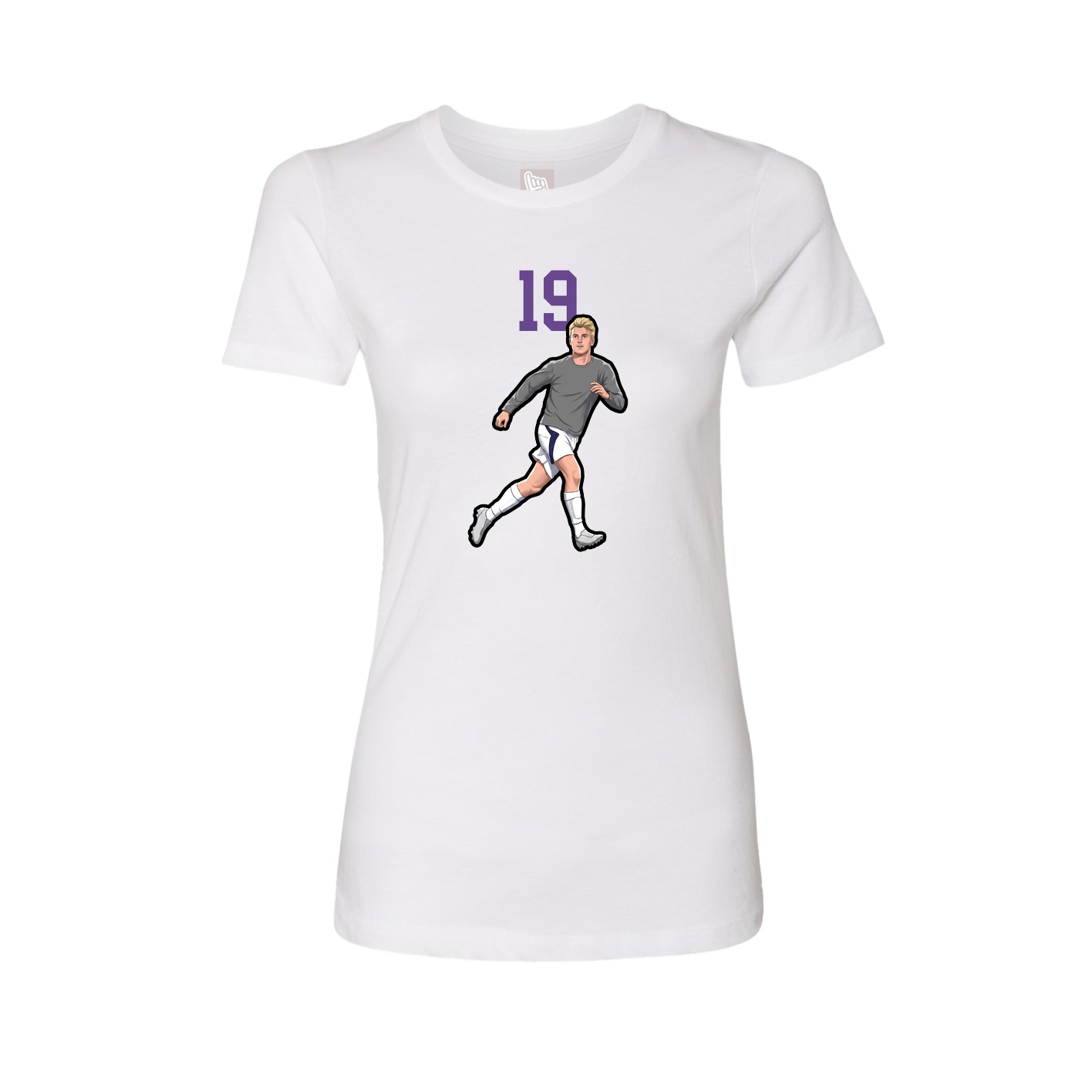 Fitted Women's Tee — Number Top in White