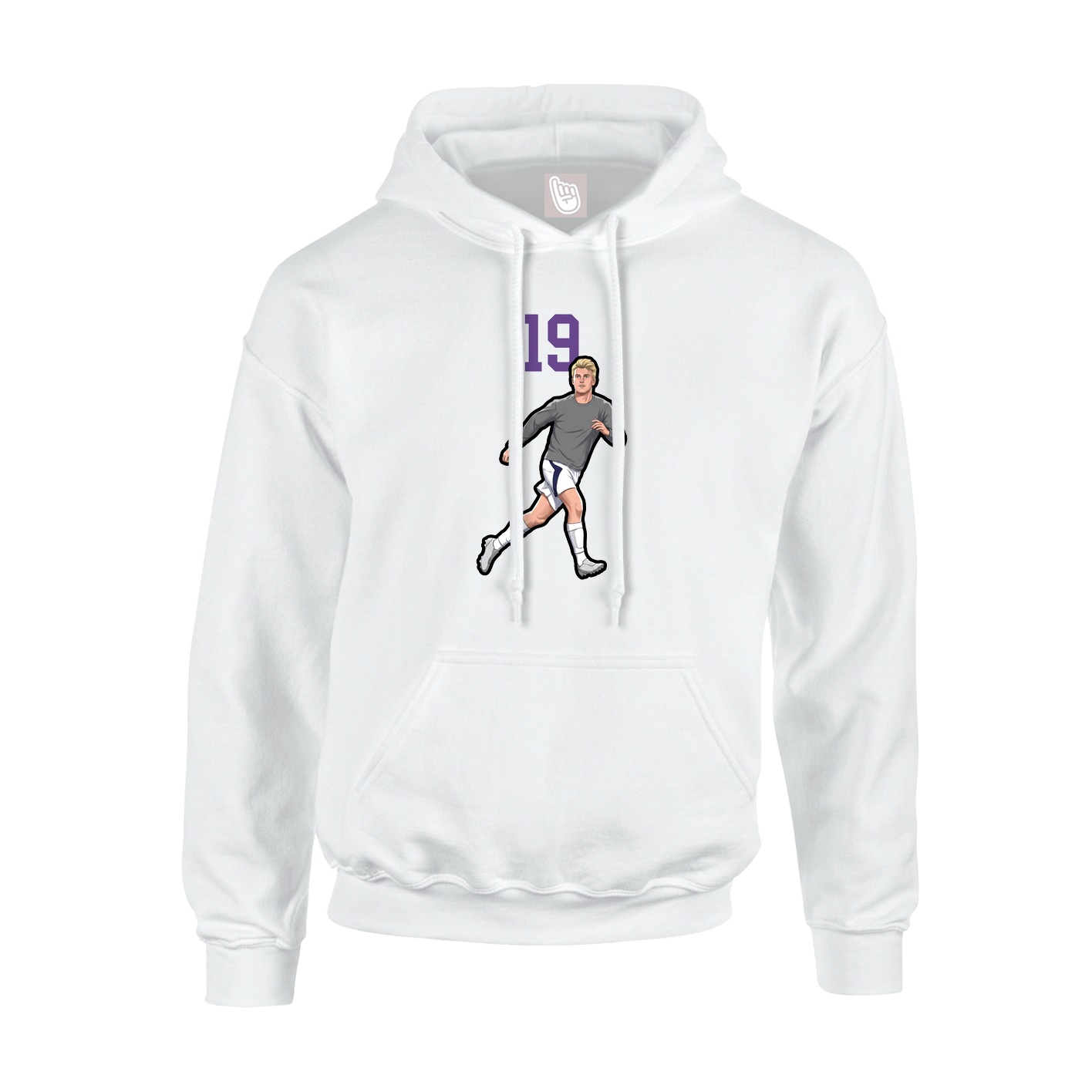Hoodie — Number Top in White